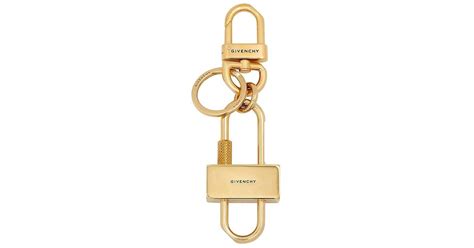 givenchy cloth key ring with logo|GIVENCHY padlock keyring in metal in .